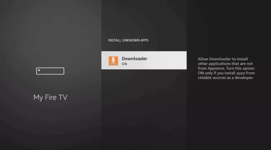 Installation Guide Downloader ON toggle