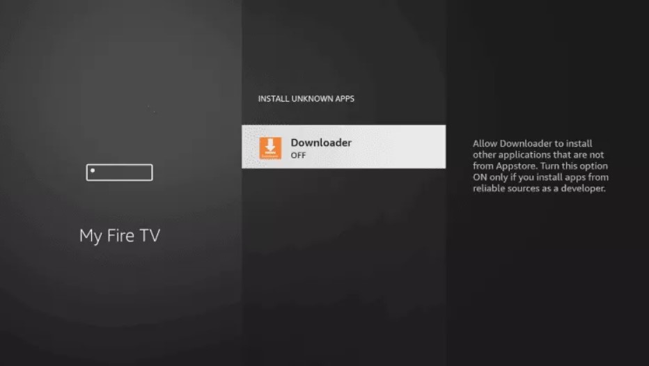 Installation Guide Downloader OFF toggle