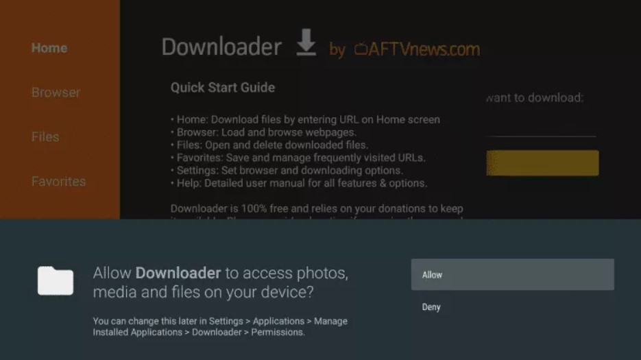 Installation Guide Allow or Deny prompt