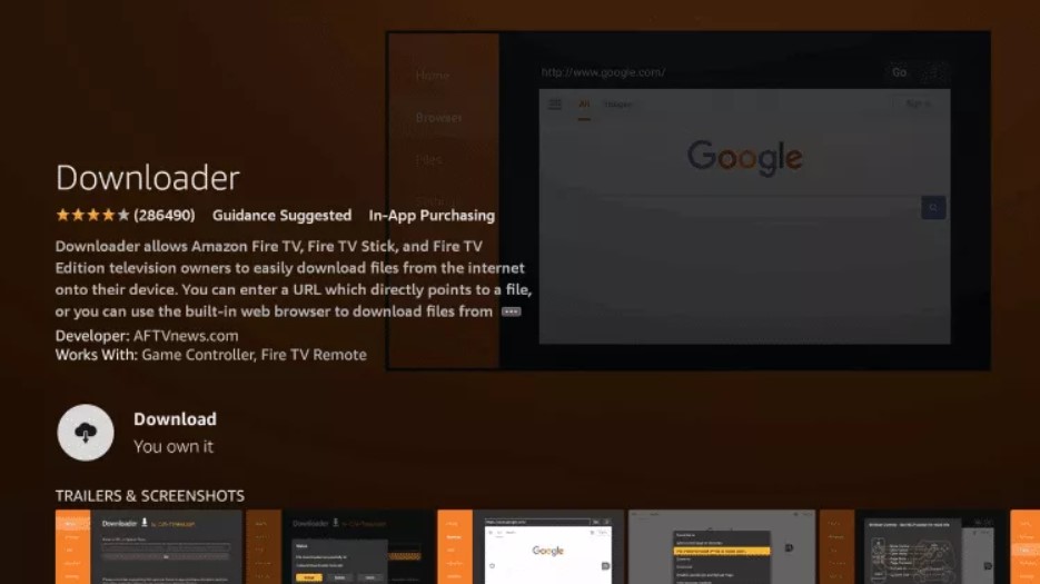 Installation Guide Downloader detail page