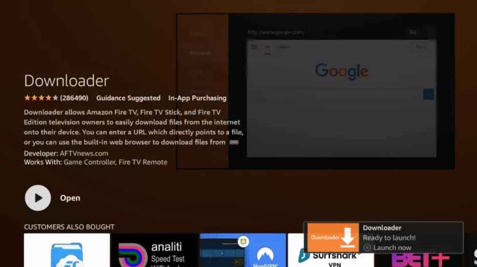 Installation Guide Open button after install